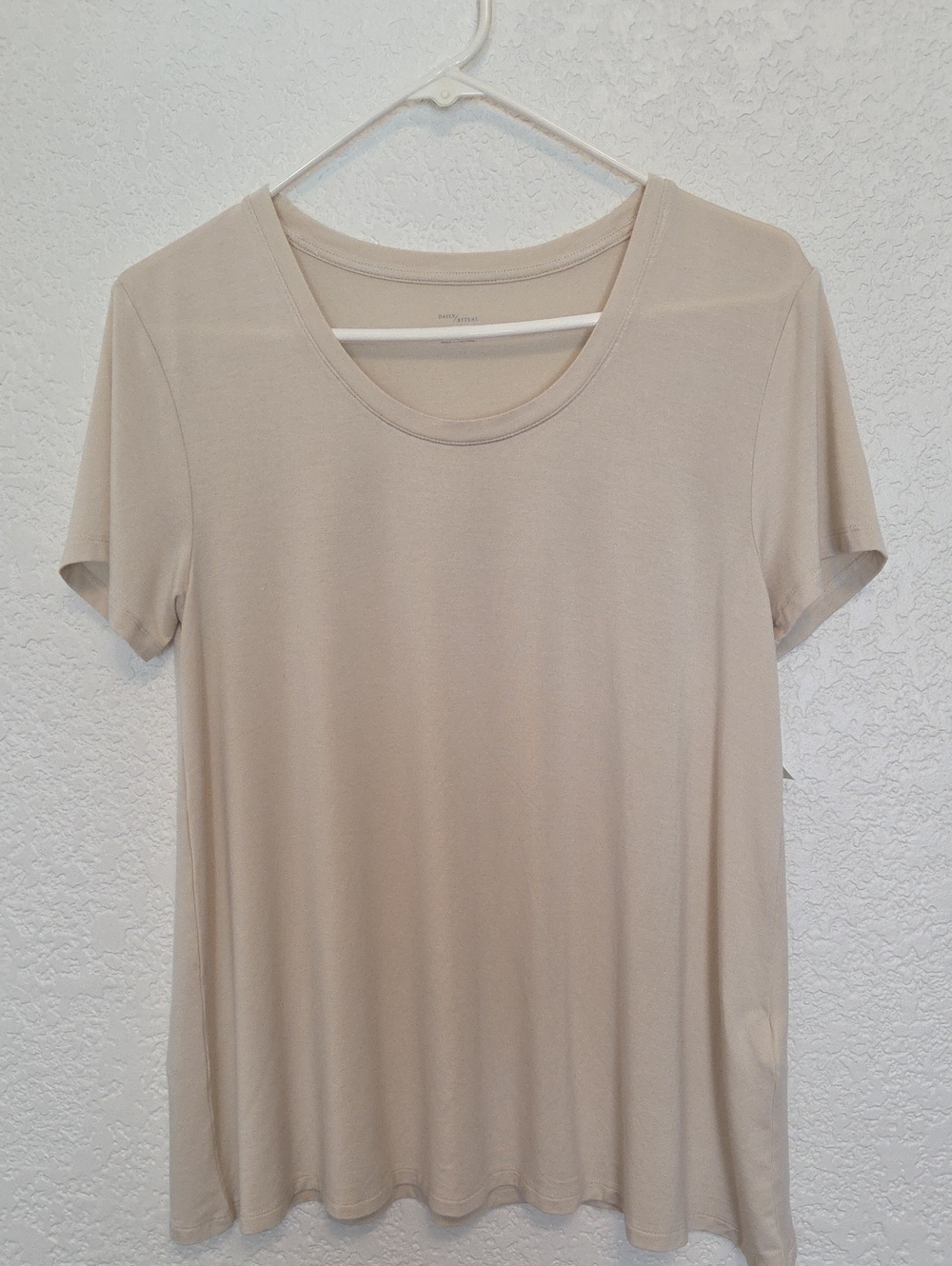 Daily Ritual Beige Top, Size L, NWT